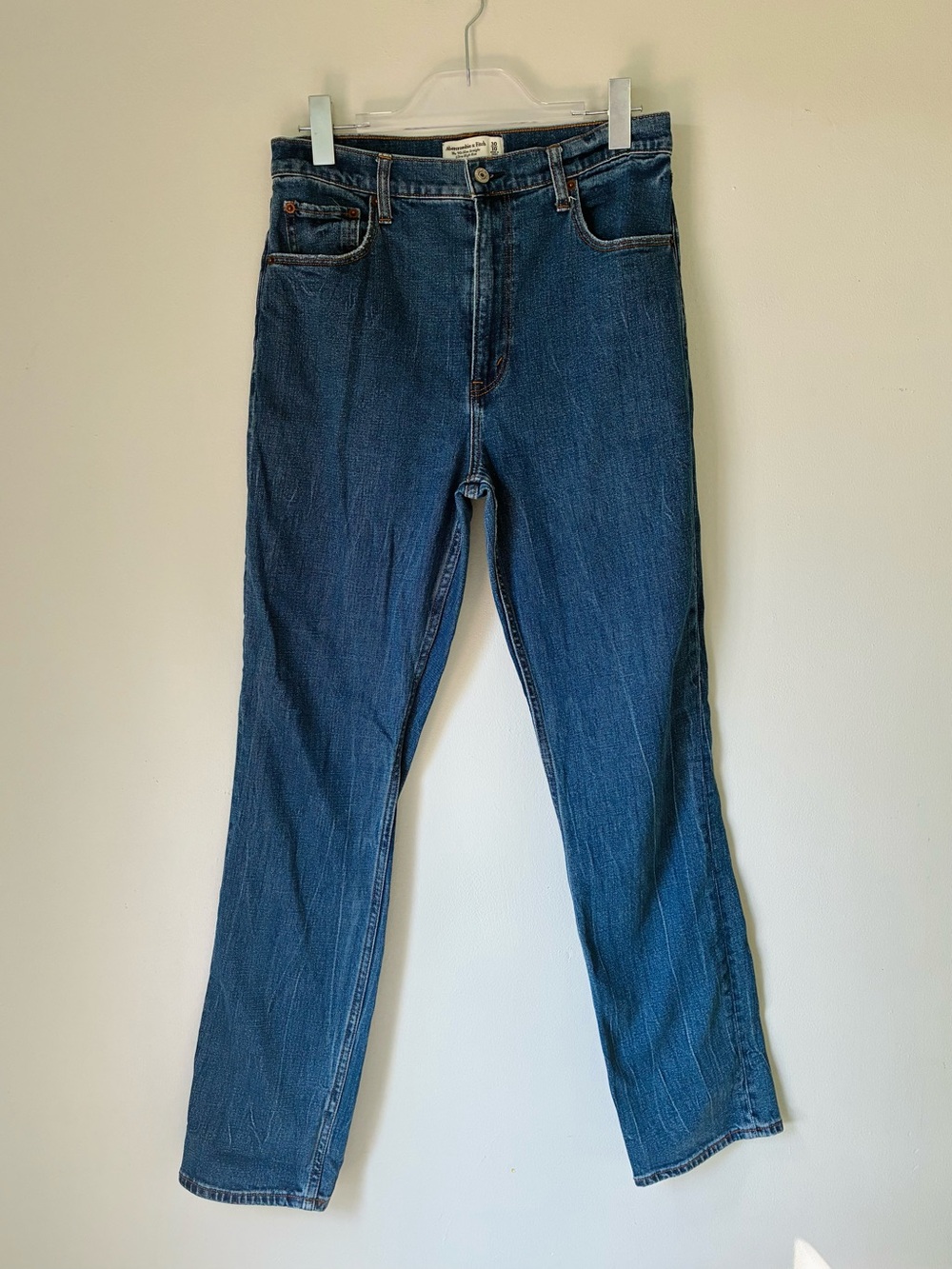 Abercrombie & Fitch 90s Slim Straight Ultra High Rise Jeans Medium Wash Size 10